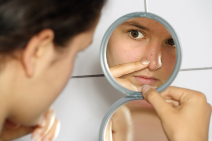 skincare acne woman
